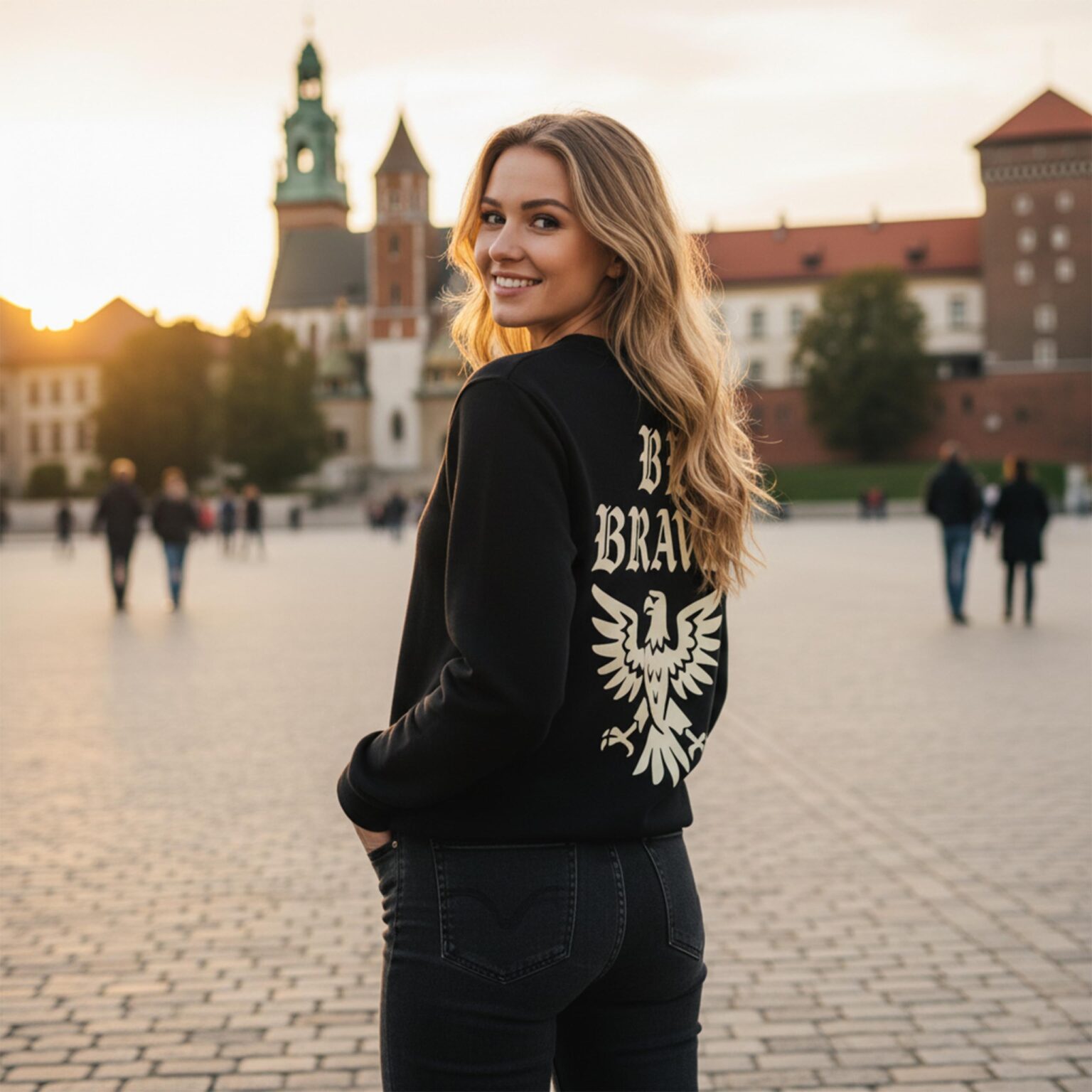 Bluza bez kaptura damska BE BRAVE