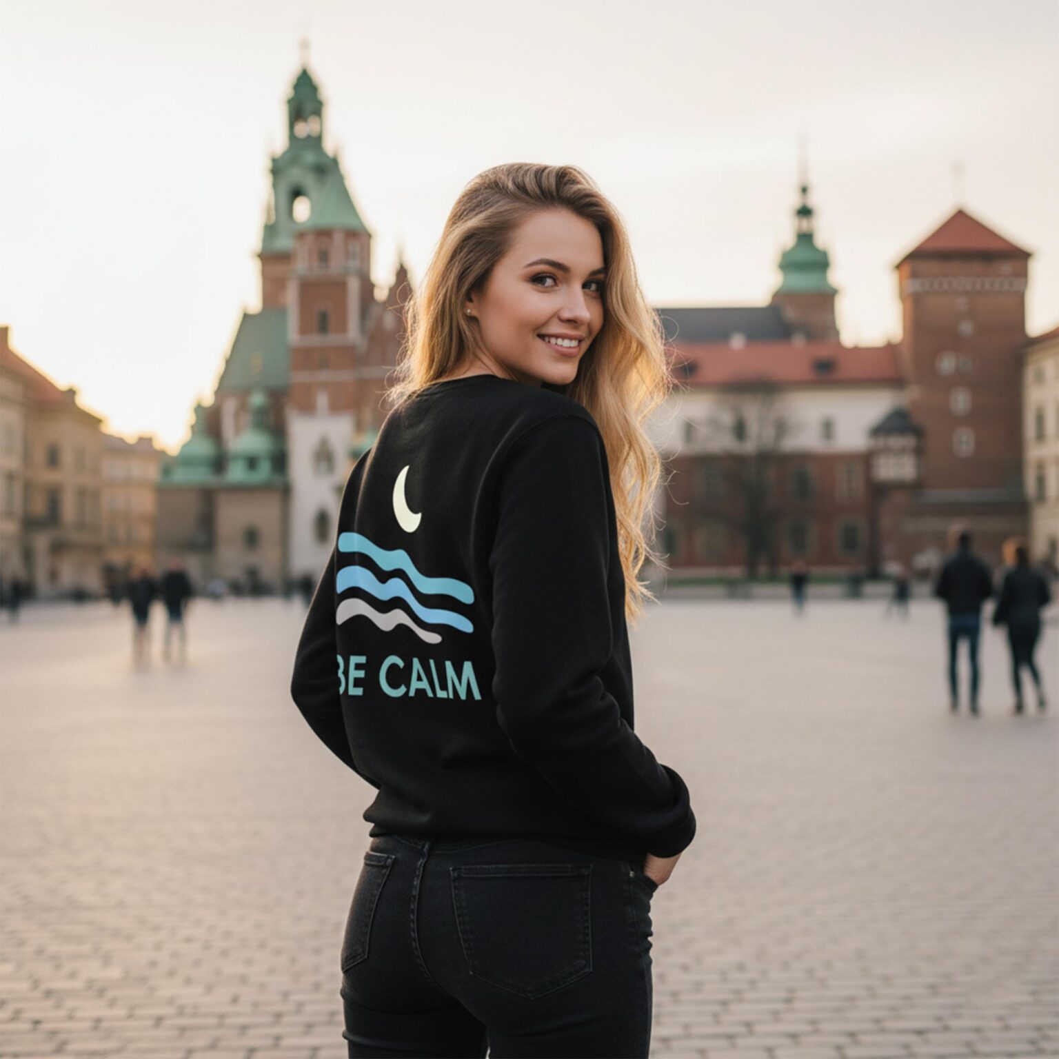 Bluza bez kaptura damska BE CALM2