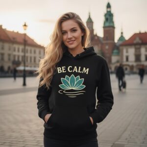 Bluza z kapturem damska BE CALM