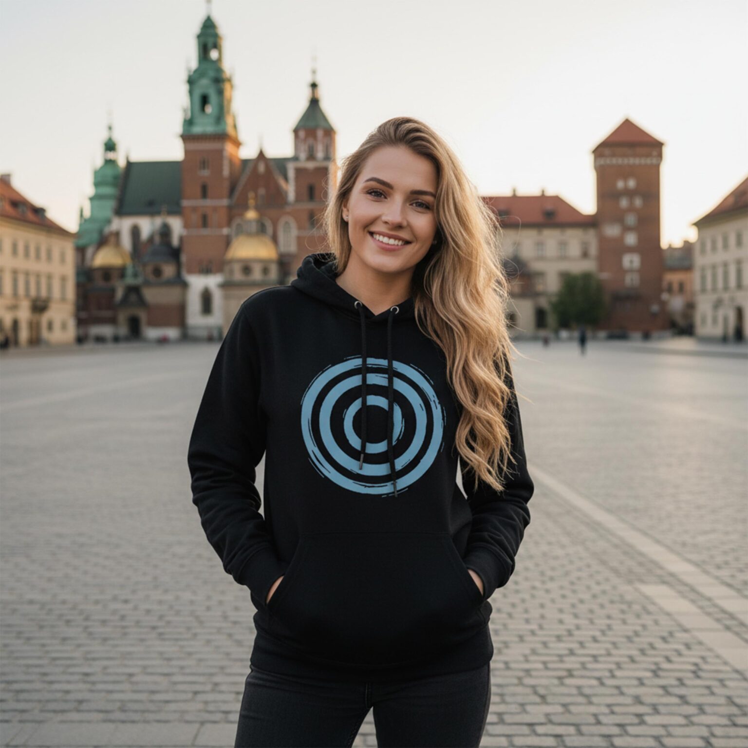 Bluza z kapturem damska BE CALM3