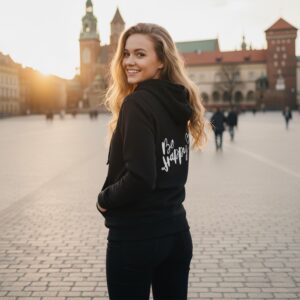 Bluza z kapturem damska BE HAPPY