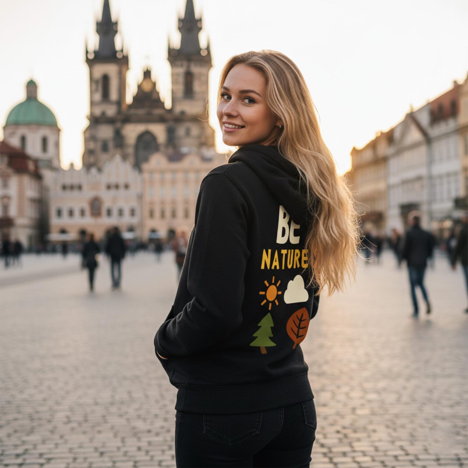 Bluza z kapturem damska BE NATURE
