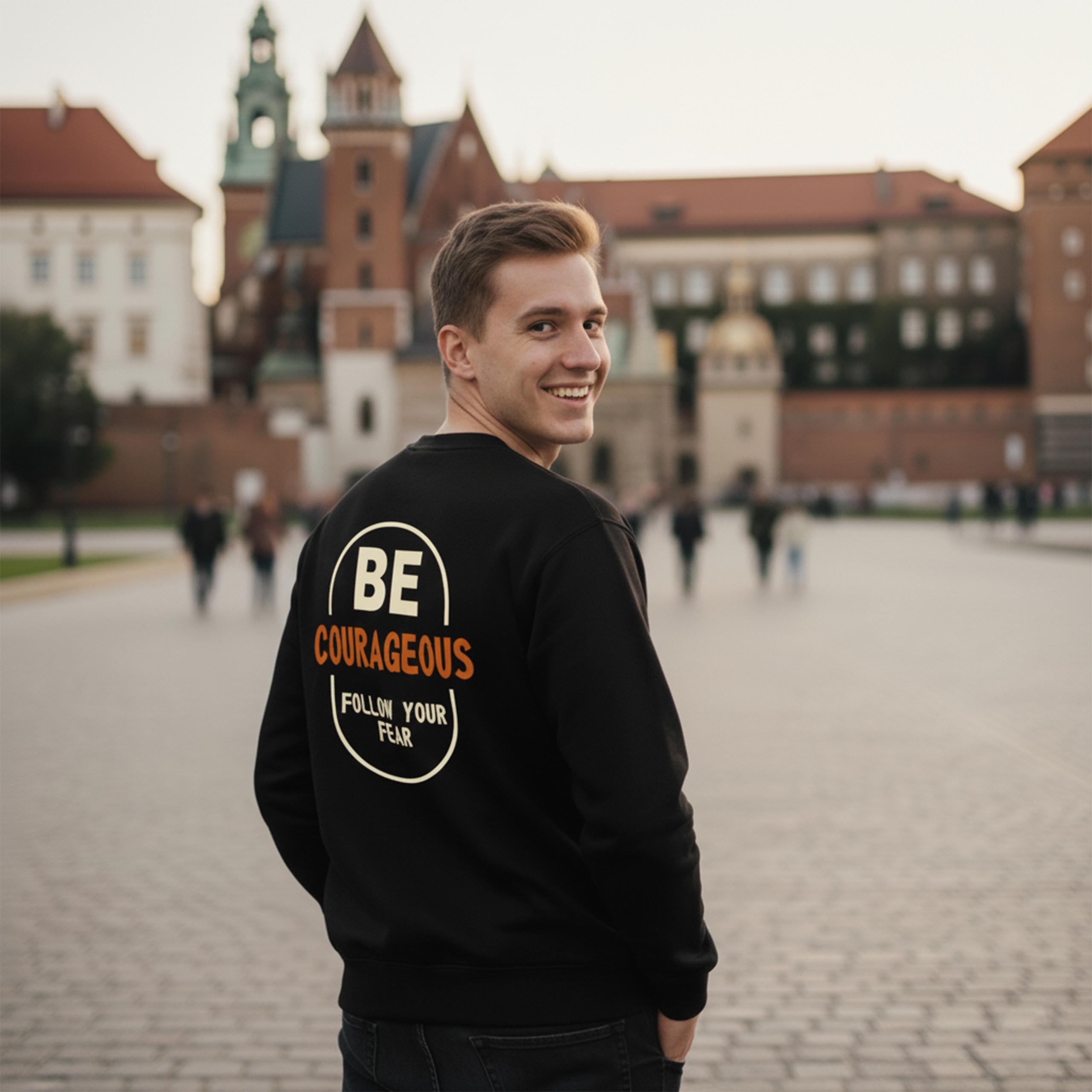 Bluza bez kaptura męska BE COURAGEOUS