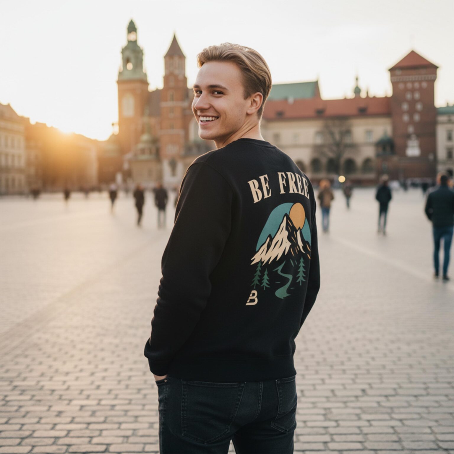 Bluza bez kaptura męska BE FREE