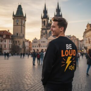 Bluza bez kaptura męska BE LOUD2