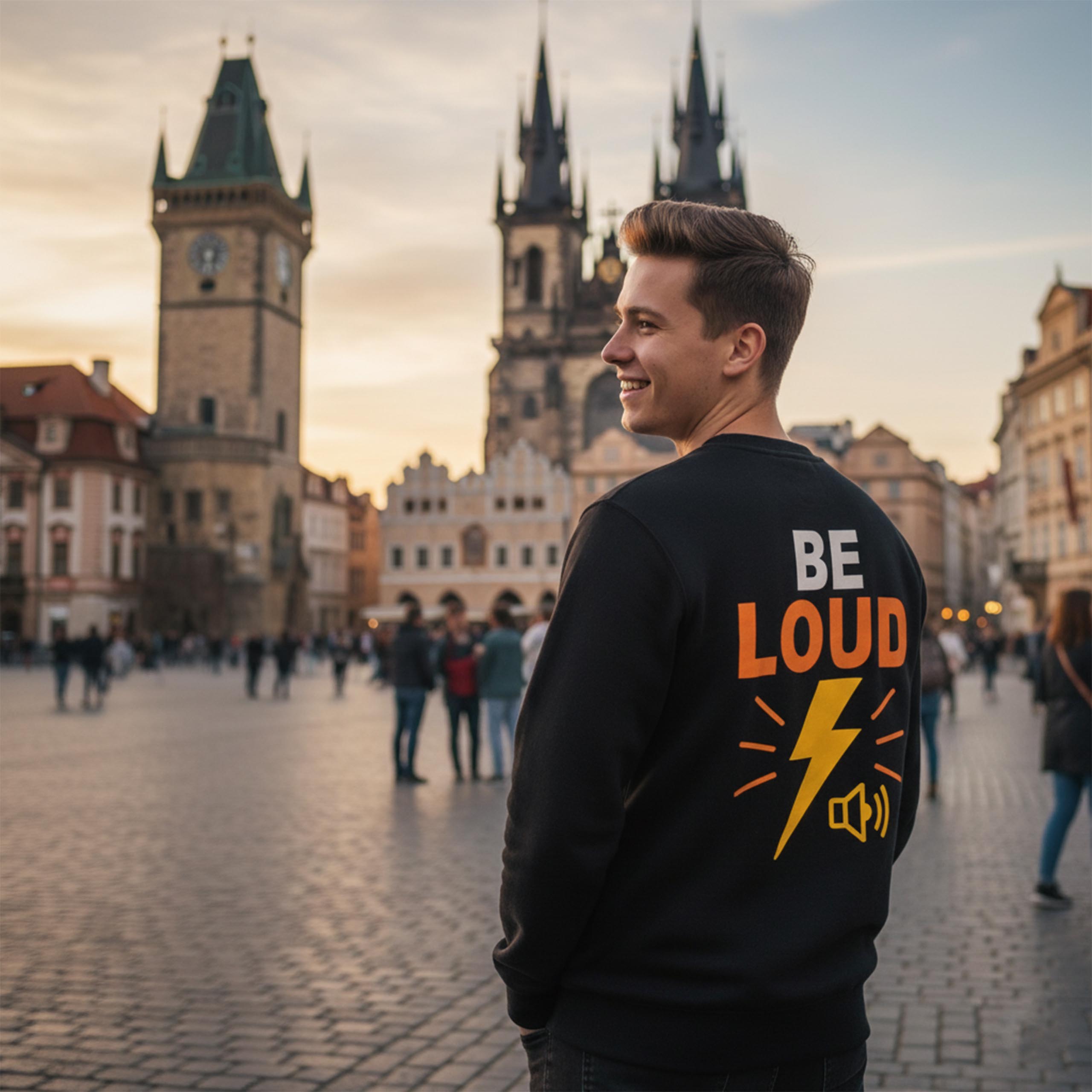 Bluza bez kaptura męska BE LOUD2