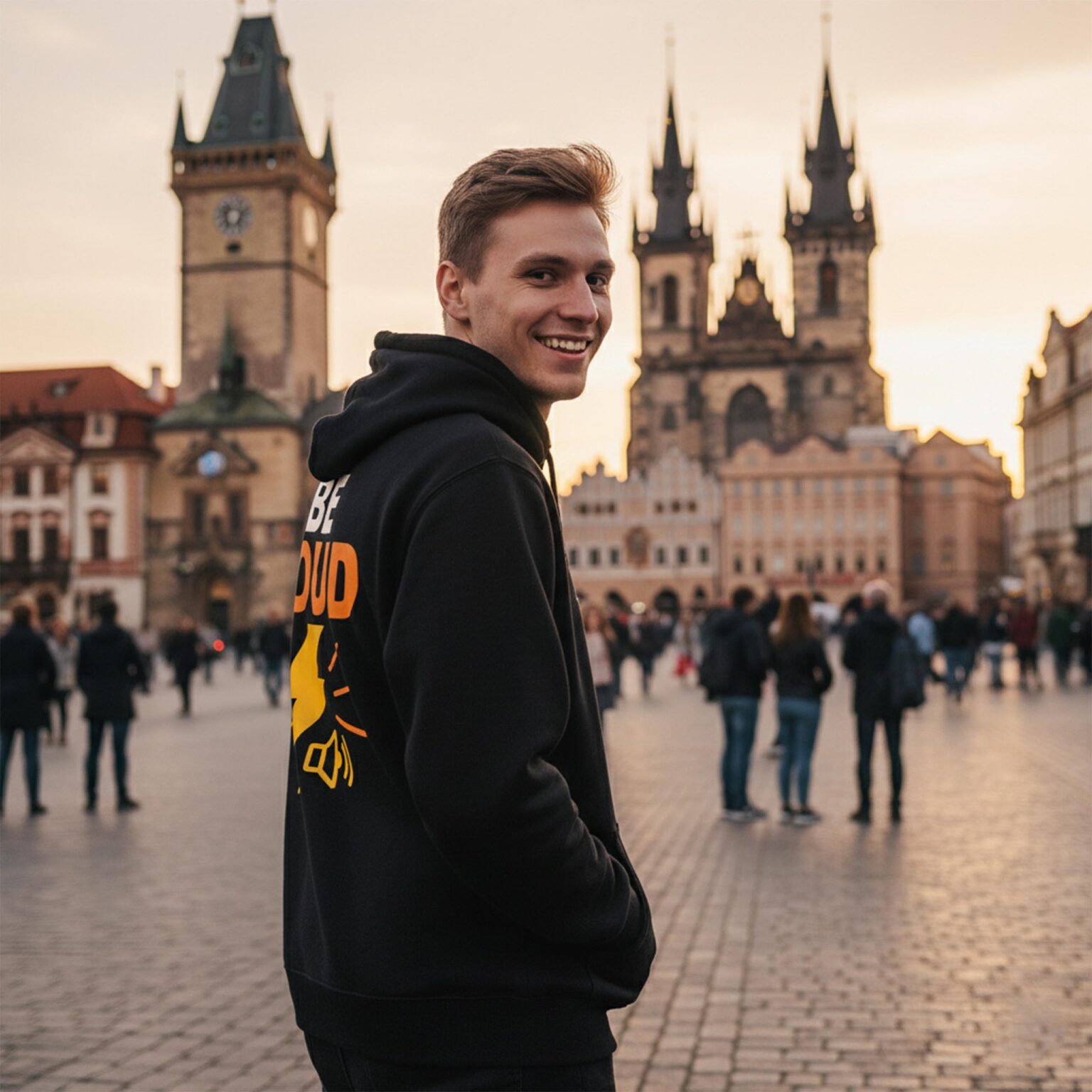 Bluza z kapturem męska BE LOUD2