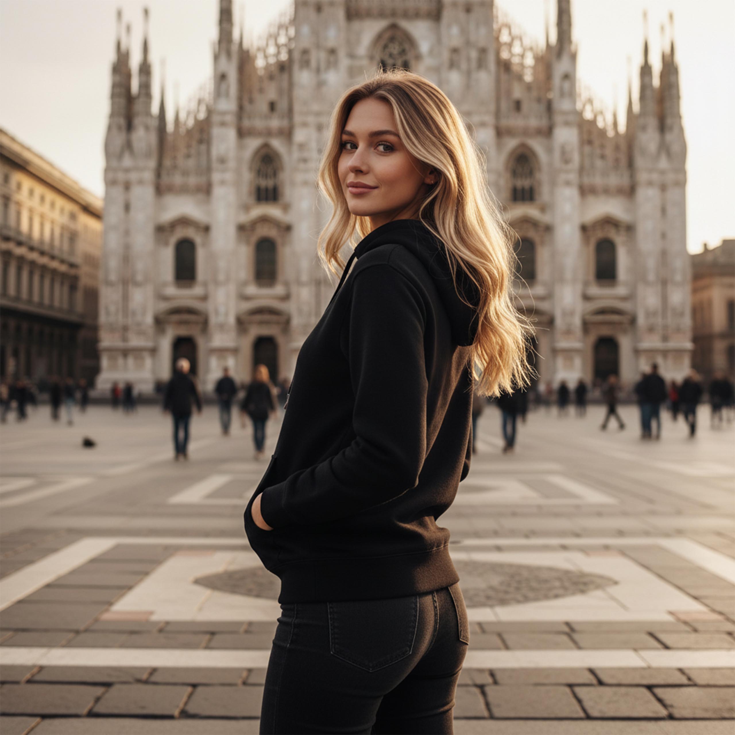 Bluza z kapturem damska BE CALM3 - obrazek 2